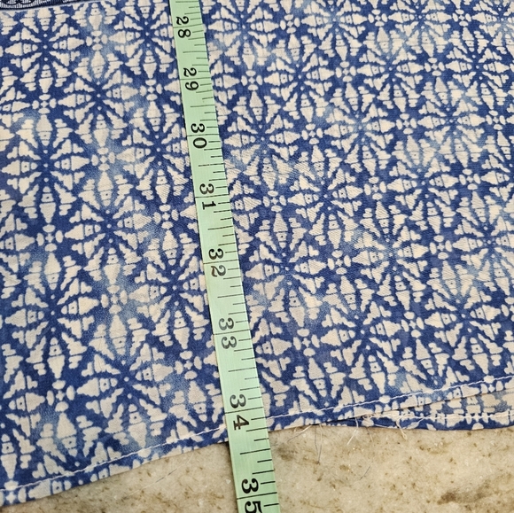 Hawaiian Tropic Tie-Dye Tunic Top Blue White Boho Beachwear P/S - Picture 9 of 9